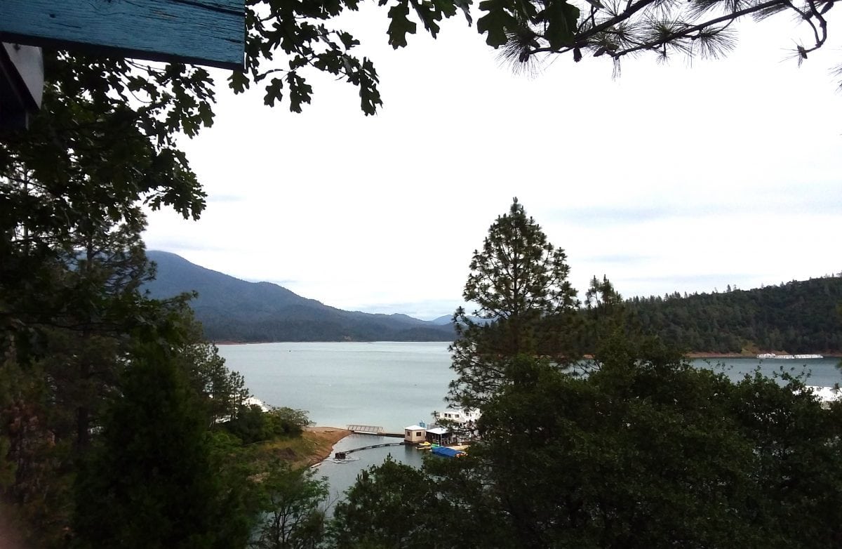 The view from our cabin at the Silverhorn Resort