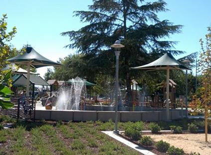Brentwood's City Park water feature