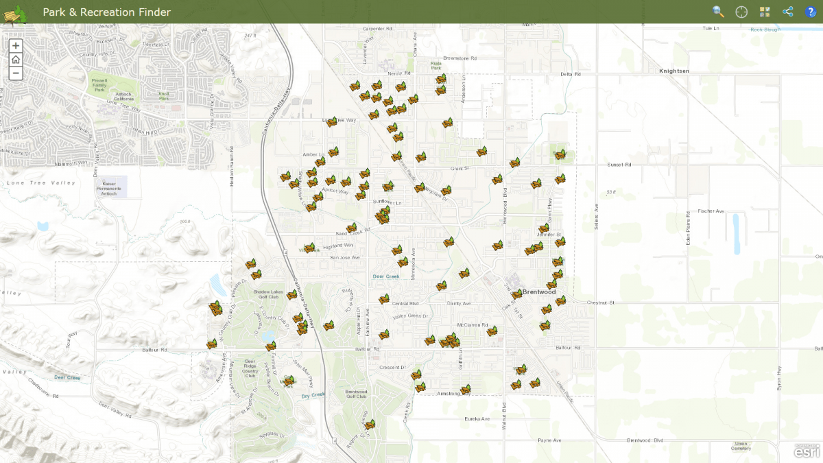 Brentwood Parks and Recreation Finder