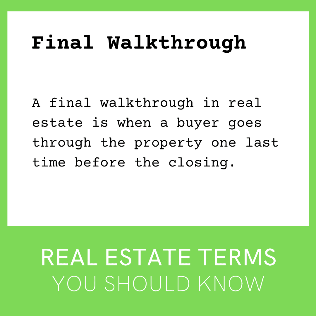 Final Walkthrough